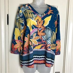 Tinta V neck Top Blouse made in Spain